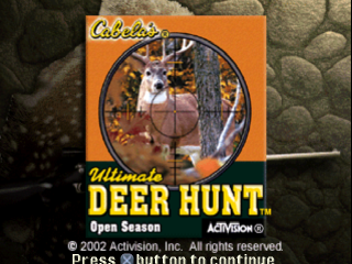 Cabela's Ultimate Deer Hunt title screen for Playstation
